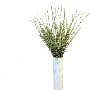 仿真绿植柳枝柳芽假花清新嫩芽藤条飘雪干枝家居摆设客厅装饰花艺