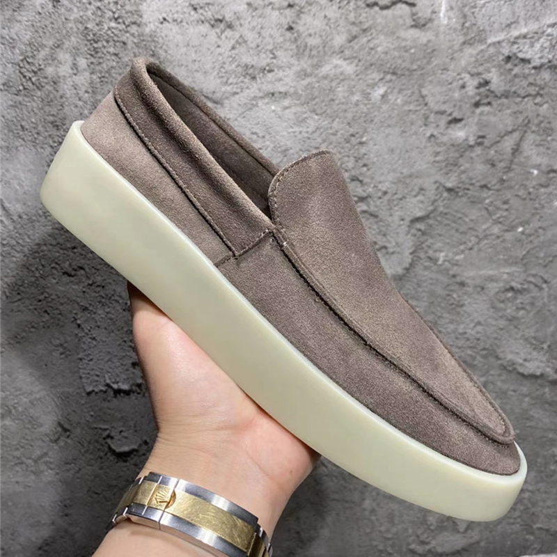 套脚麂皮男鞋懒人欧美乐福鞋