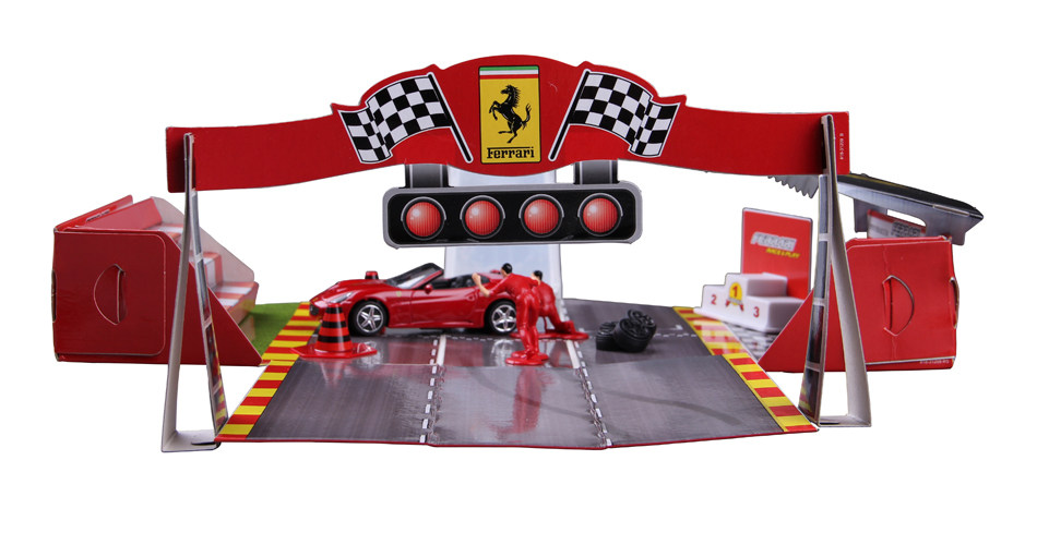 比美高 1:43 法拉利加州f50恩佐f430 599 458 599xx赛车场场景模