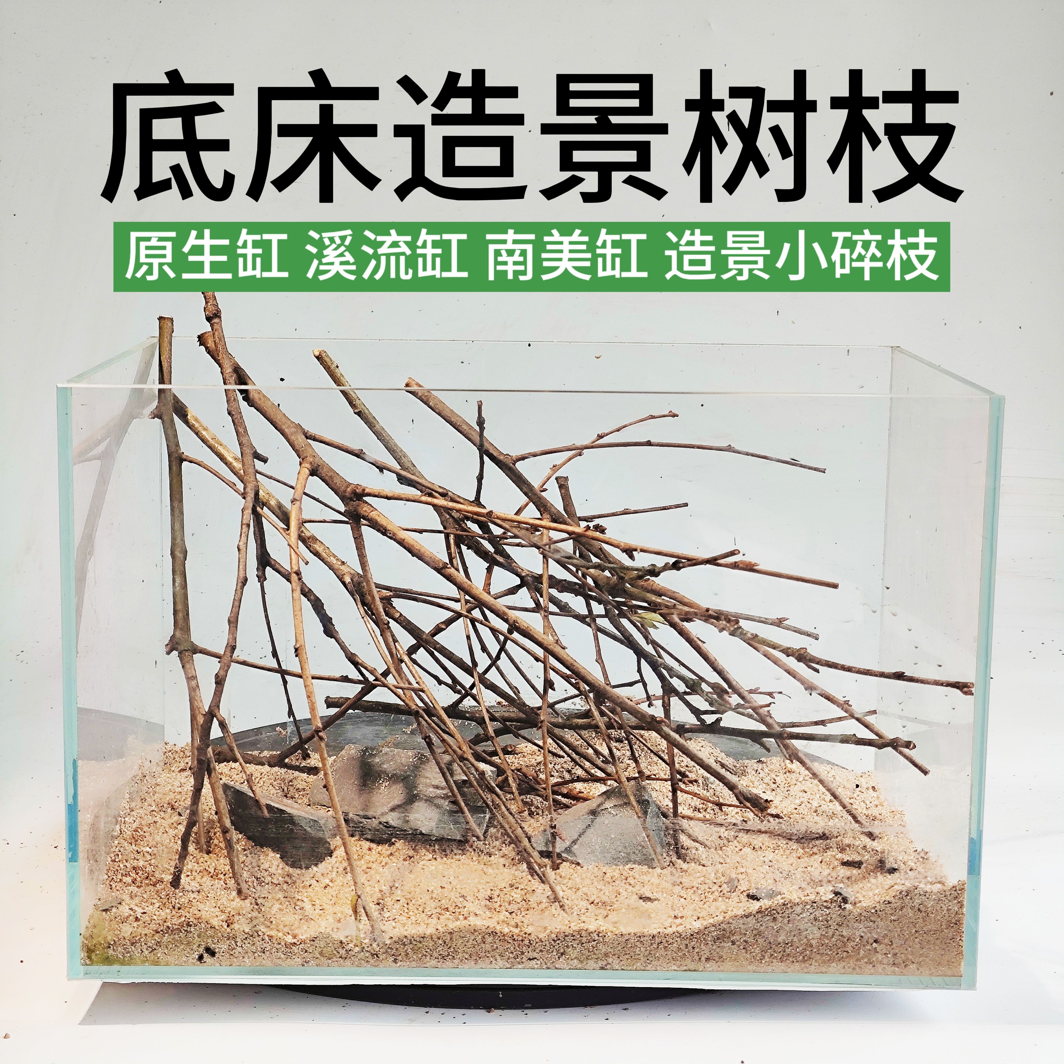南美缸底床树枝送树叶