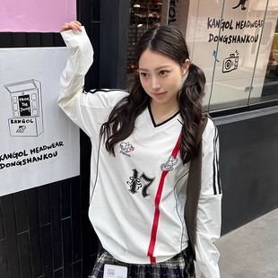 涼感運(yùn)動(dòng)風(fēng)球衣男女上衣V領(lǐng)速干長(zhǎng)袖 POPWAVE春季 新款 美式 VERB