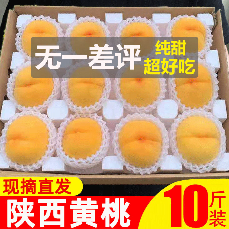 陜西黄桃锦绣大10斤黄金