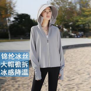 防晒衣女款夏季薄抗UV透气upf50+大帽檐遮脸一体2025新防晒服