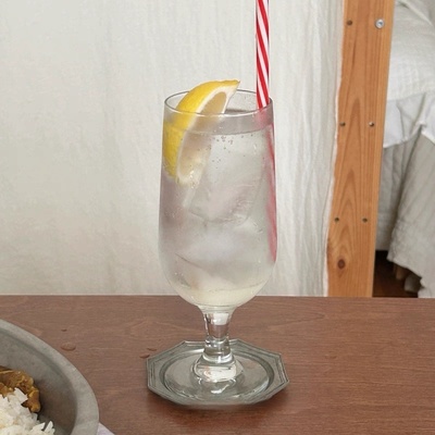 日式昭和复古经典喫茶店高脚玻璃杯芭菲蜜瓜苏打水杯气泡水饮料杯