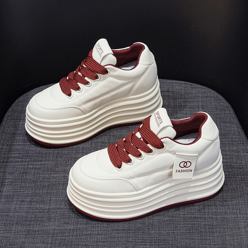 香港撤柜cm厚底增高松糕鞋子学生韩版百搭年季新款透气面包鞋女