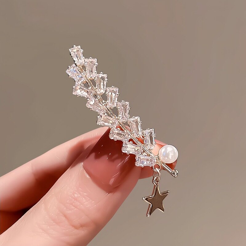 撤柜韩版麦穗珍珠款胸针女网红百搭气质小众星星胸花设计个性别针