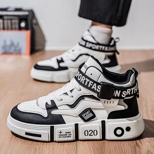 德国冬高帮亲子街舞板鞋男鞋软休闲鞋皮面跑步时尚一件潮流