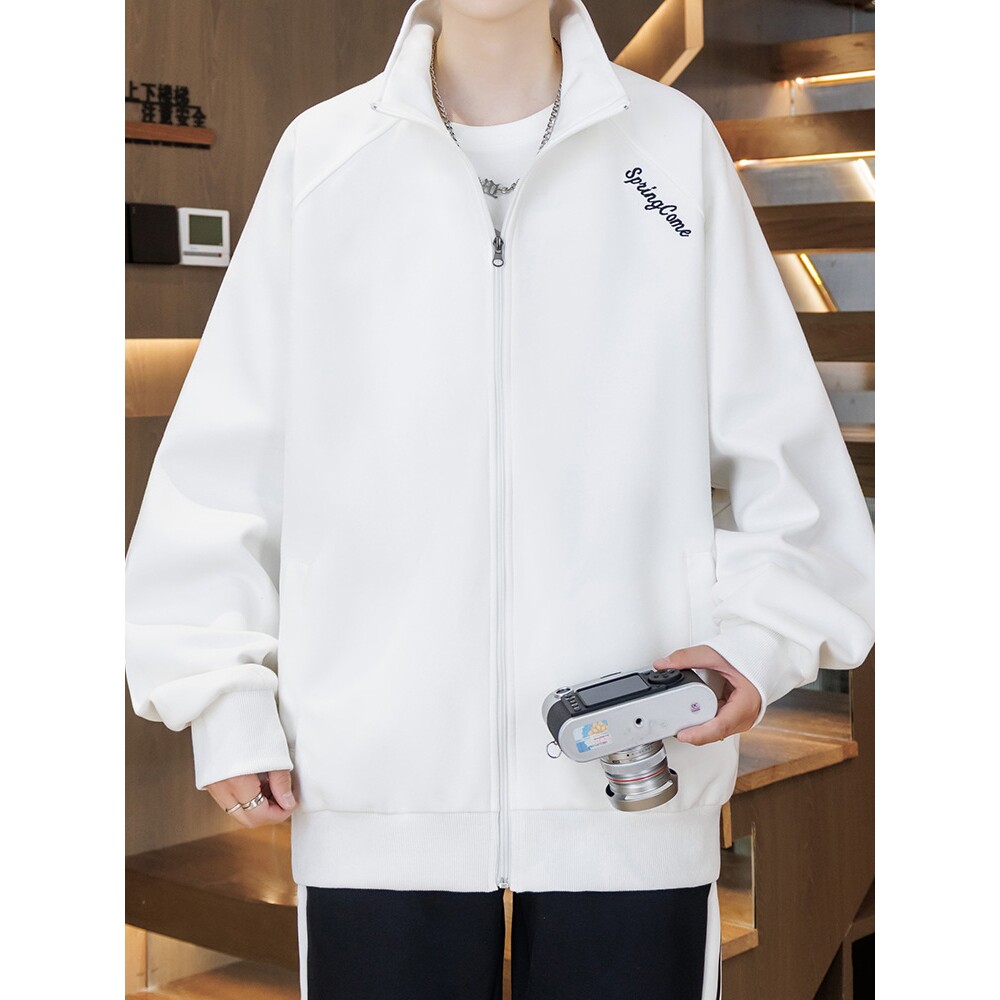 德国季青少年立领卫衣开衫套装男生初中高中学生宽松外套装上衣