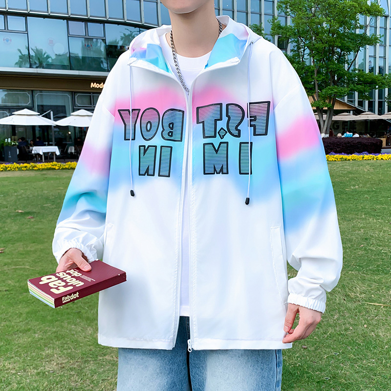流行优选夏季冰丝防晒衣男款青少年轻薄款防紫外线防晒服初中高中