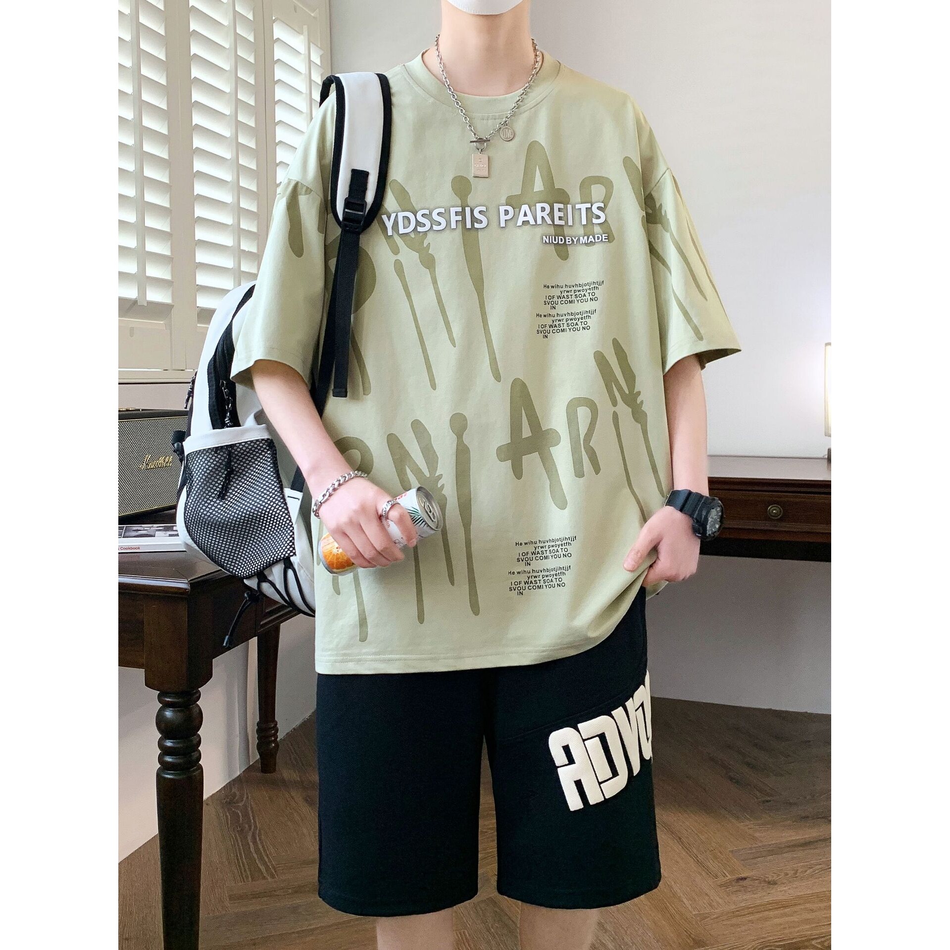 德国青少年夏季短袖t恤男孩衣服-岁初高中学生潮流帅气男装套装