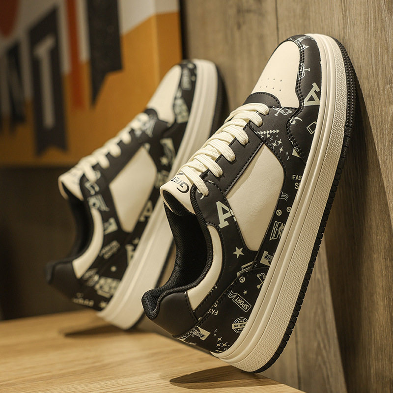 德国男鞋新款季百搭低帮休闲板鞋男款青少年运动增高真皮小白鞋