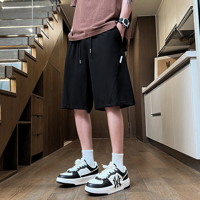 流行优选夏季薄款速干冰丝短裤男外穿青少年初中高中学生休闲运动