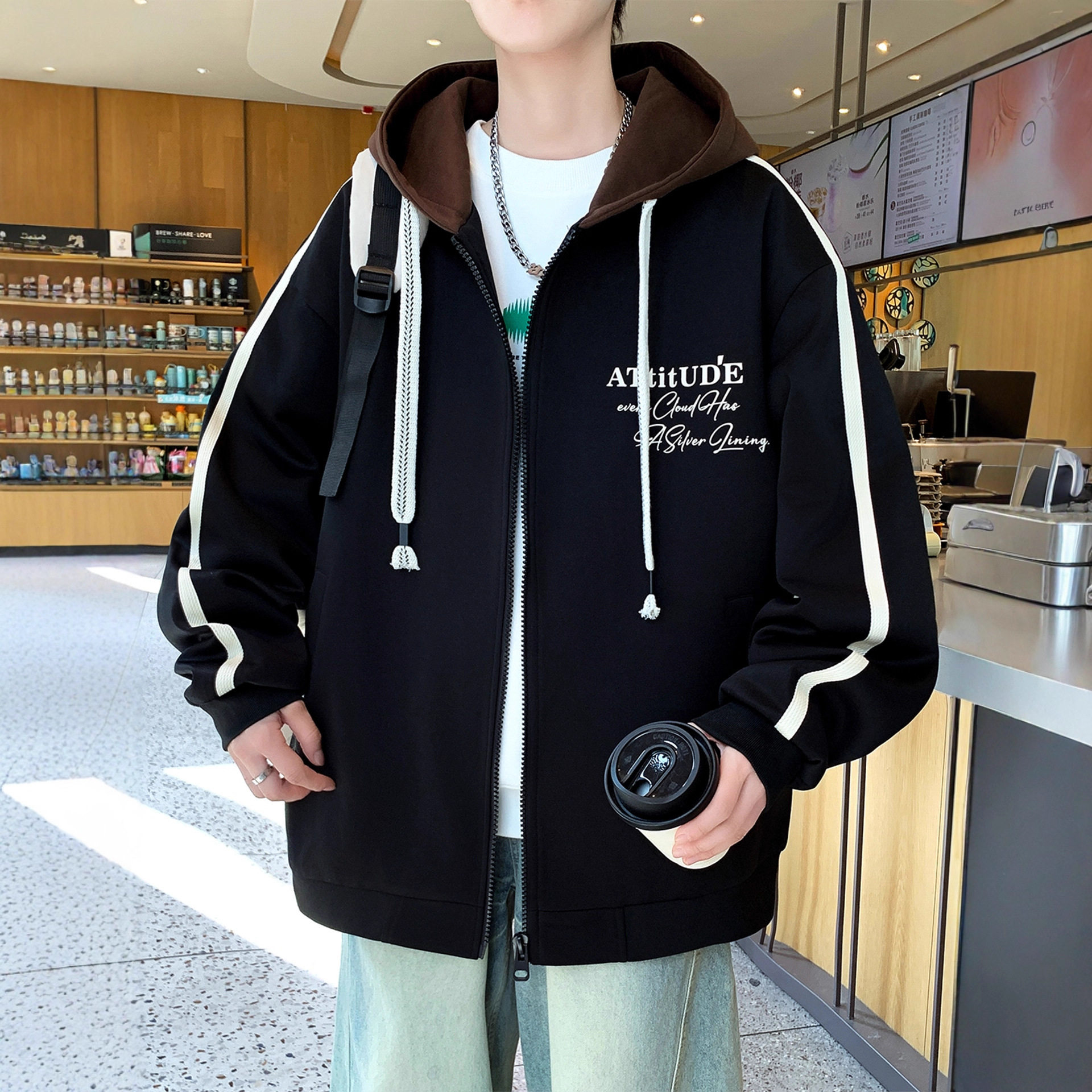 德国季棒球服外套男孩初中高中学生岁青少年帅气大童夹克上衣