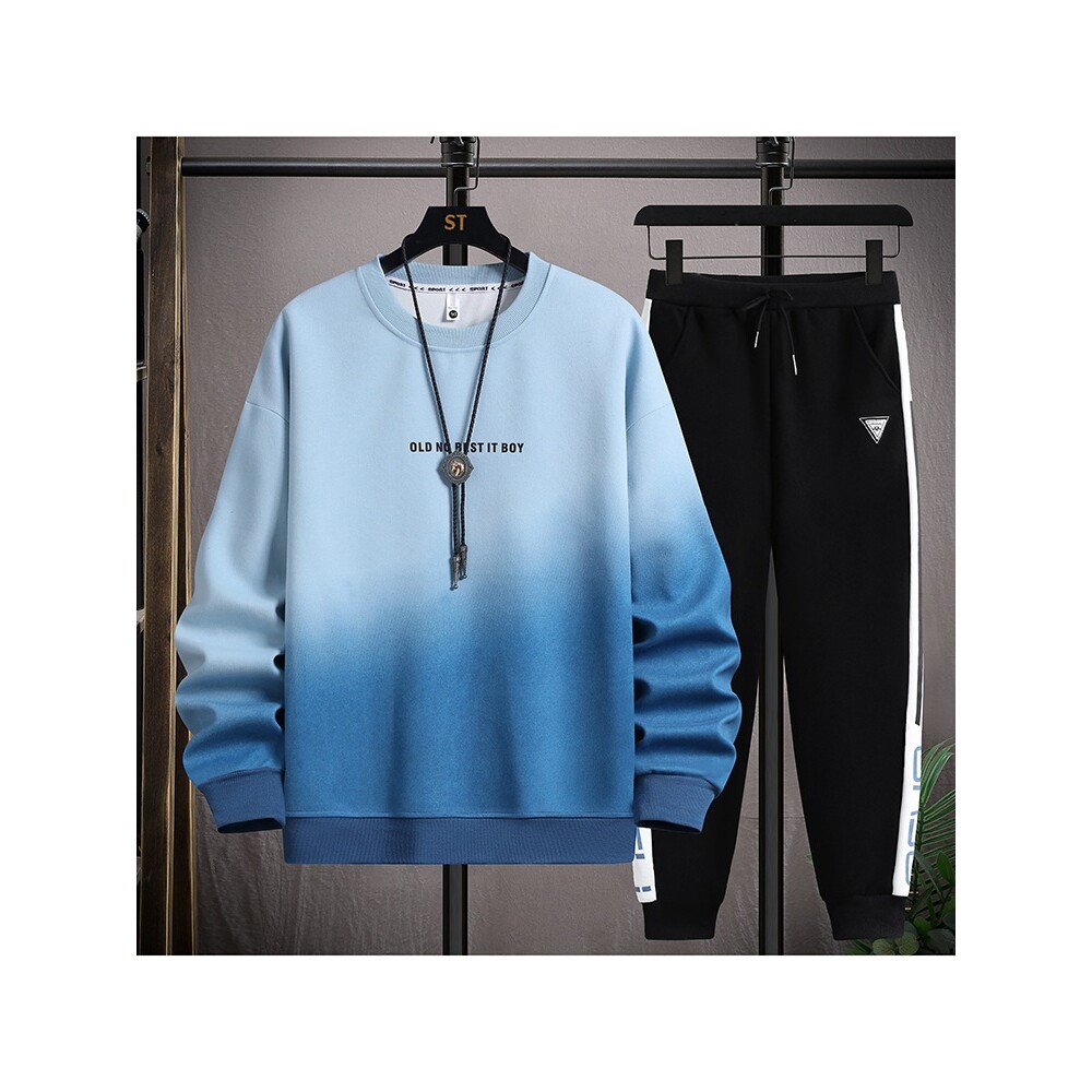 德国季圆领渐变卫衣套装男孩初高中学生青少年两件套男装外套上衣