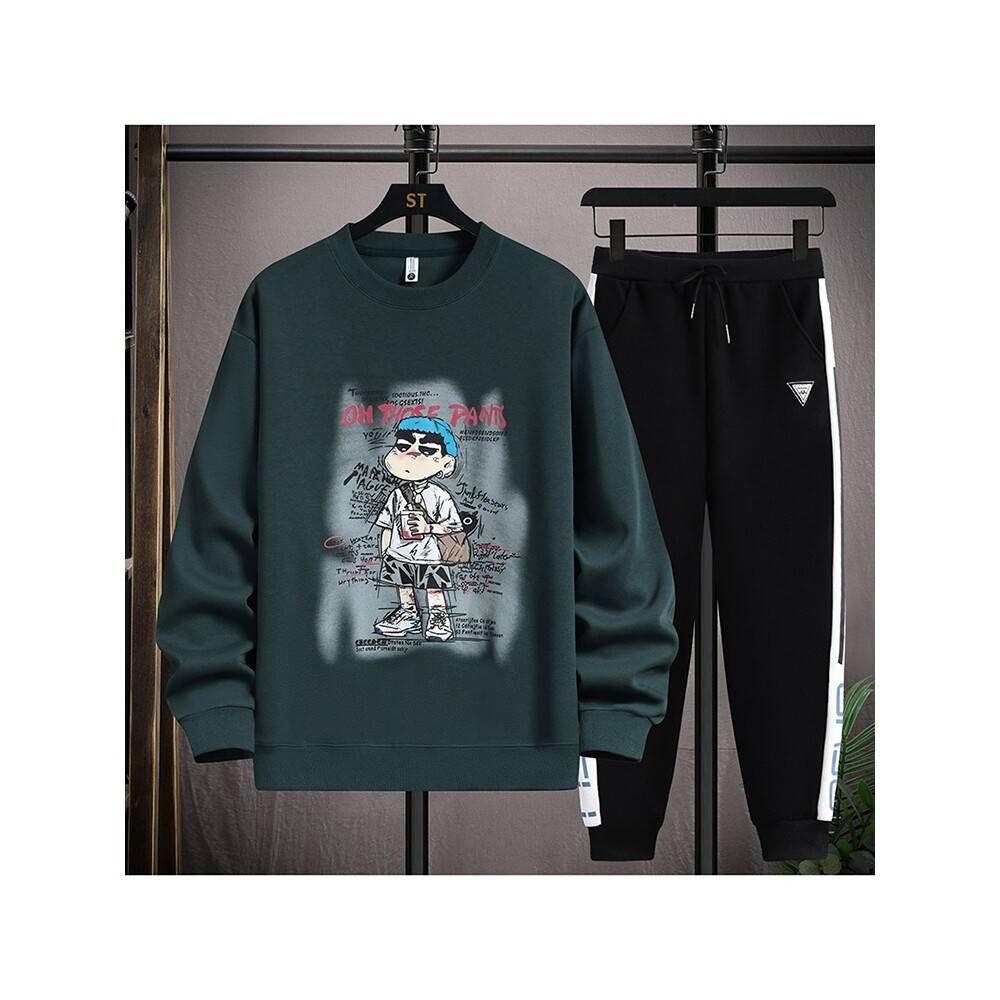 德国潮流卫衣套装青少年季长袖T恤初中学生大童男孩运动休闲两件