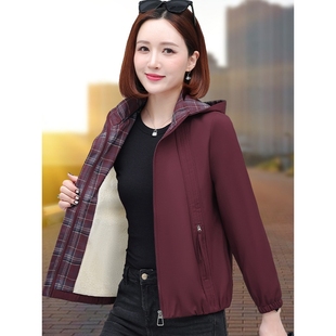欧洲站加绒加厚风衣外套女士年新款爆款冬小个子妈妈休闲短款夹克