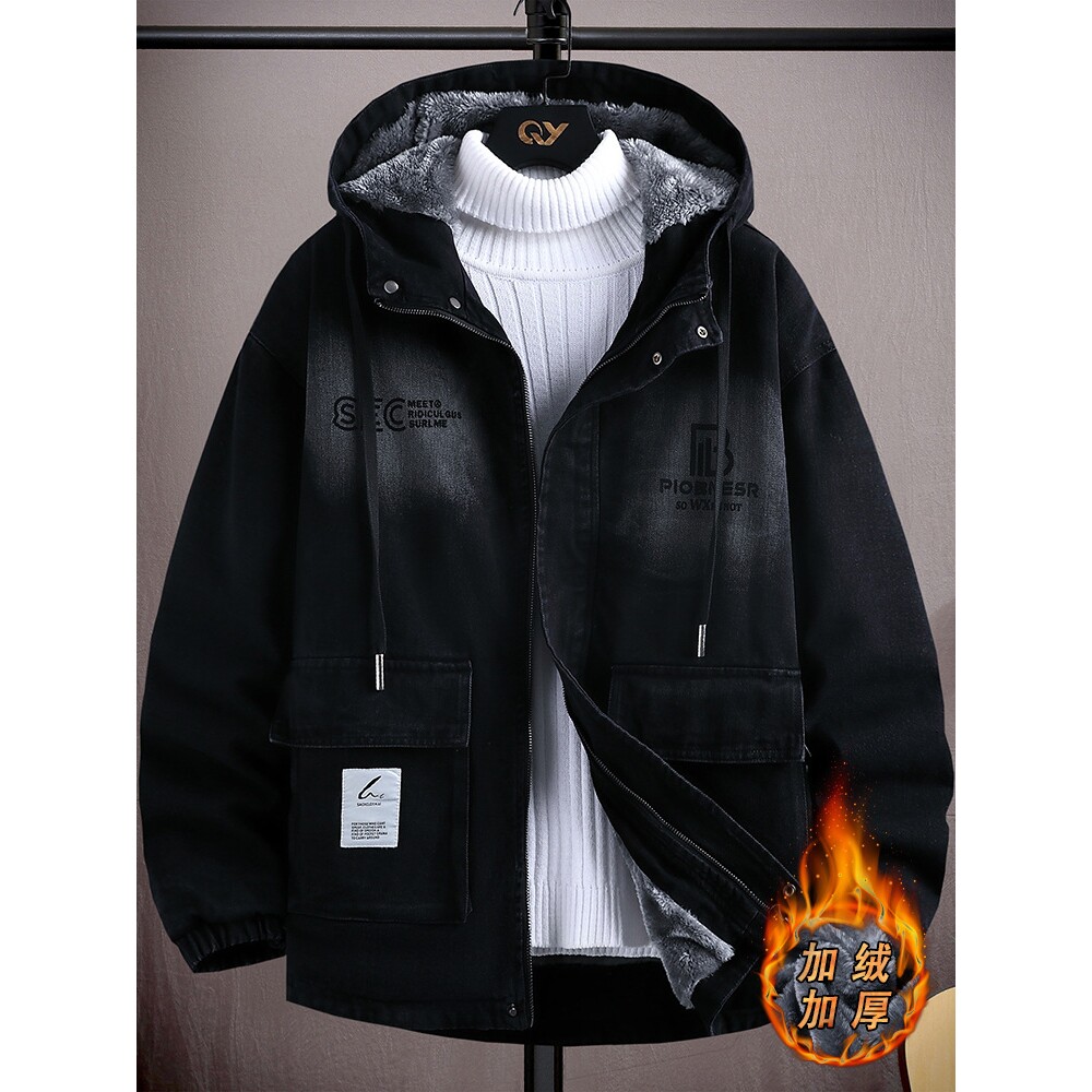 德国冬季青少年加厚外套岁男孩加绒休闲夹克高初中学生大童棉衣