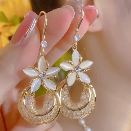 撤柜高端花瓣耳环年新款潮小众设计流苏耳饰高档耳环