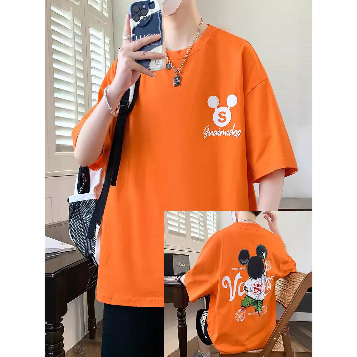 德国青少年短袖t恤胖男孩-岁夏装上衣服初中高中学生棉半袖