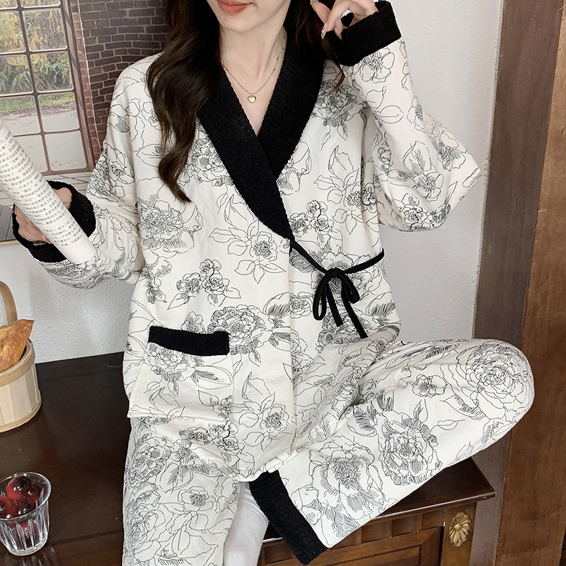 今年新品空气棉月子服冬天产后产妇哺乳孕妇睡衣女冬季款两件套喂