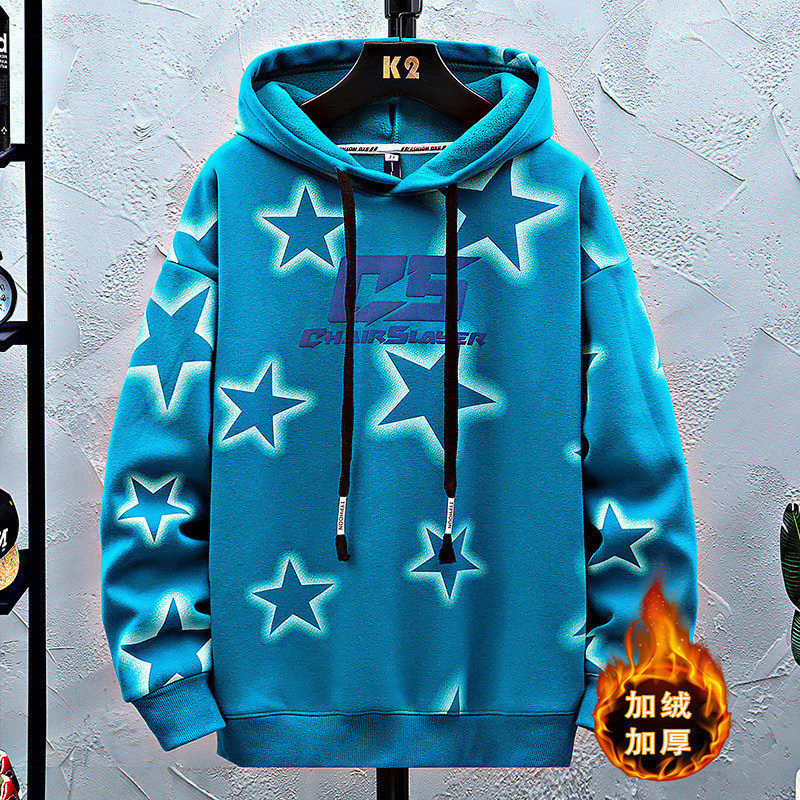 德国冬季青少年卫衣岁男孩外套初中学生加绒加厚大童装上衣