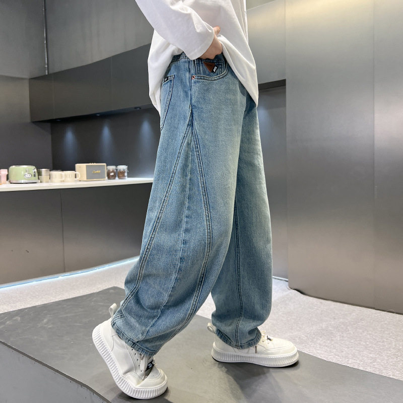 德国男童牛仔裤子款新款大儿童装季男孩痞帅风时髦休闲长裤