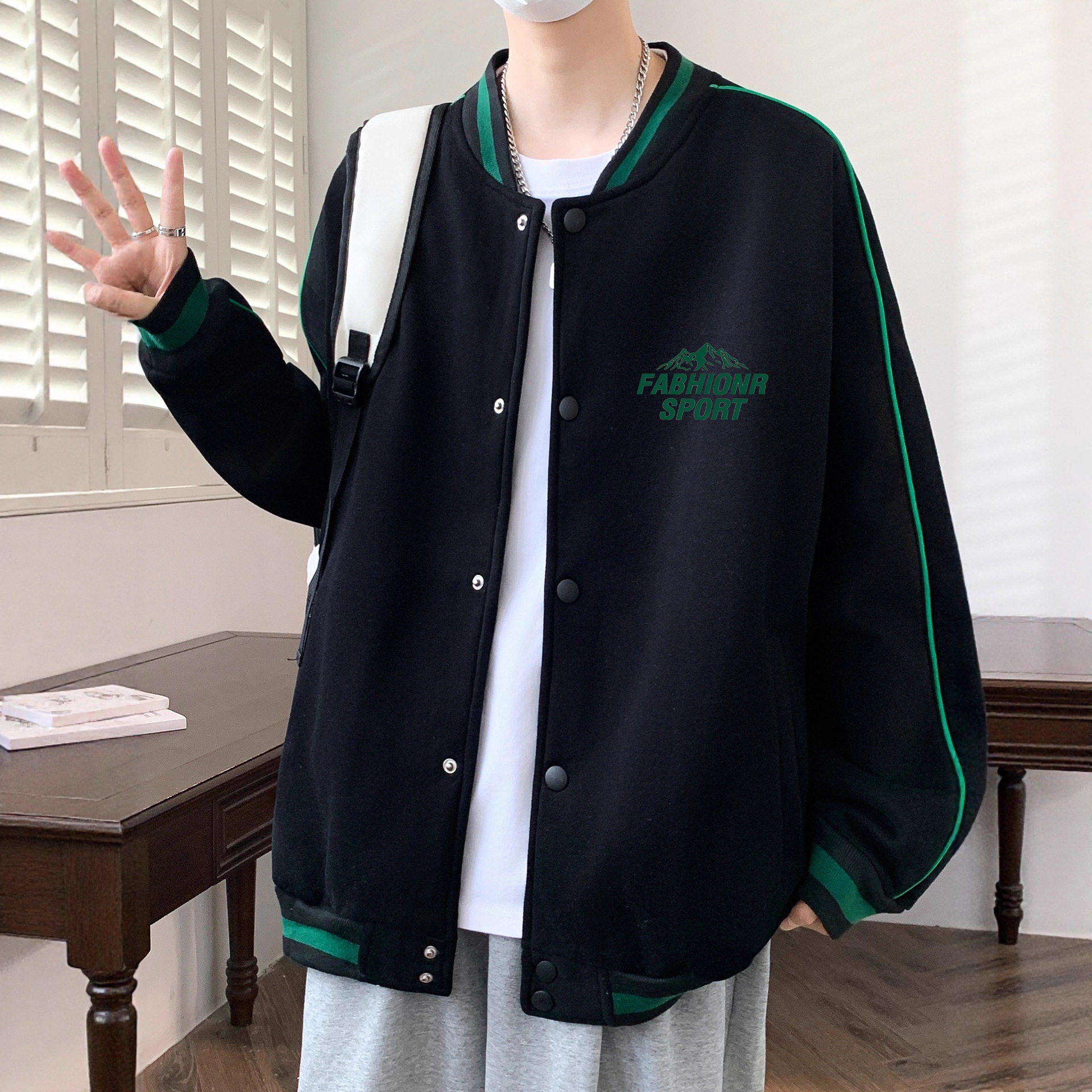 德国冬季青少年棒球服外套男孩初中学生潮流帅气夹克大童装上衣服