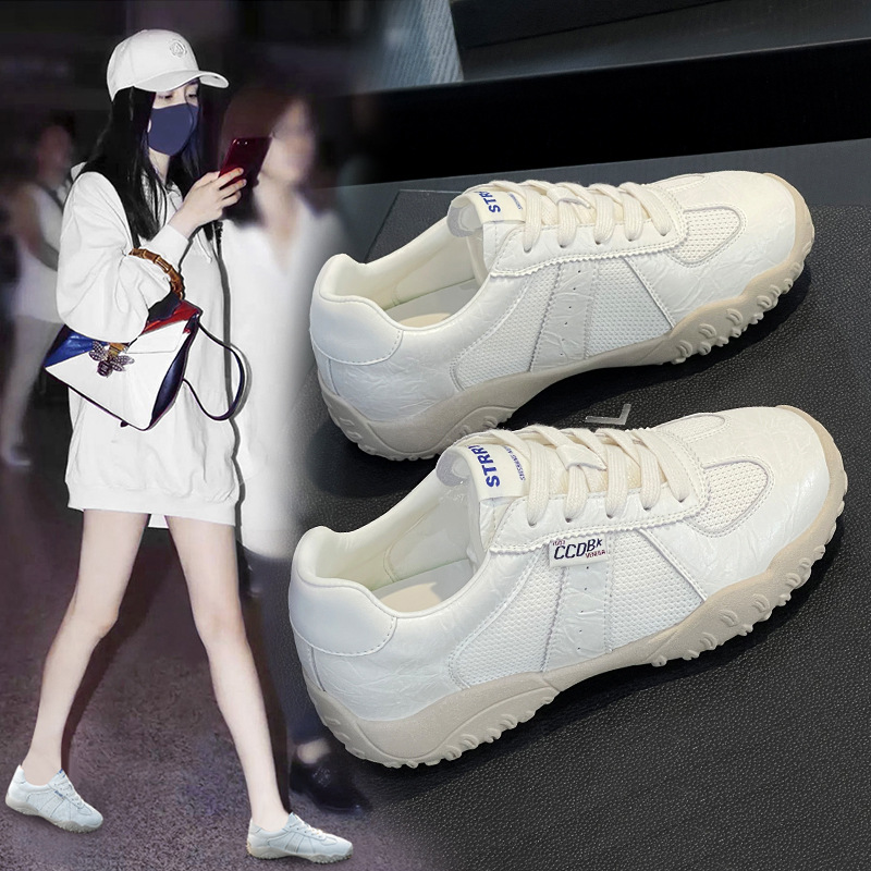 欧洲新品增高德训鞋女早新款防滑运动阿甘鞋女厚底透气小白鞋跑步
