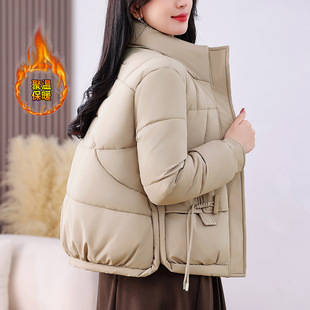 欧洲站短款棉衣棉服女款新款冬季宽松小个子大码女装保暖加厚棉袄