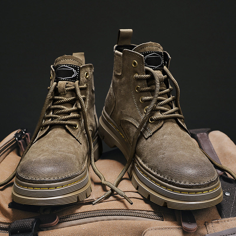 德国马丁靴男款新款冬英伦风运动休闲美式复古工装靴子加绒保暖