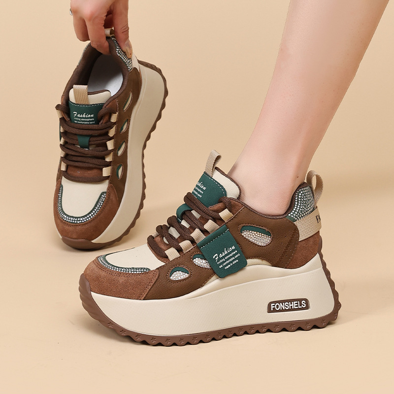 香港撤柜新款增高cm阿甘鞋女冬季厚底休闲百搭运动老爹鞋子女百搭