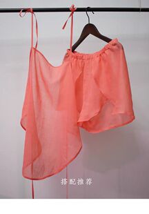 原创自制女夏季性感吊带肚兜短裤套装轻薄舒适透气系带大码300斤