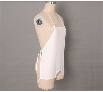 成人内衣睡衣夏季肚兜一片式防着凉肚子男女士挂脖露背大码300斤