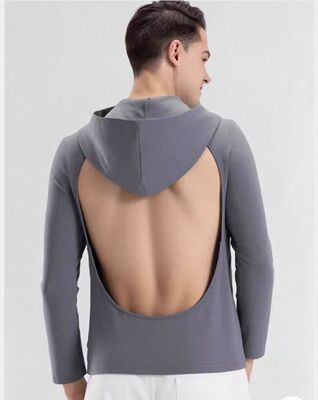 晒背专用男女透气三伏天连帽长袖t恤上衣户外晒太阳神器大码300斤