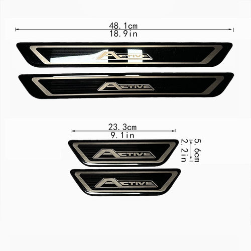 适用于福克斯ACTIVE门槛条防踩贴迎宾踏板装饰保护防刮蹭不锈钢