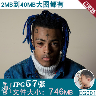 XXXTentacion欧美说唱歌手嘻哈海报壁纸超高清JPG图片素材电子版