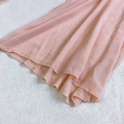 短袖纯色薄纱料女弹力衣服