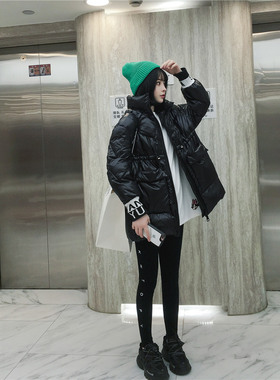 网红羽绒服女中长款韩国东大门2019冬装新款收腰小个子ins羽绒衣