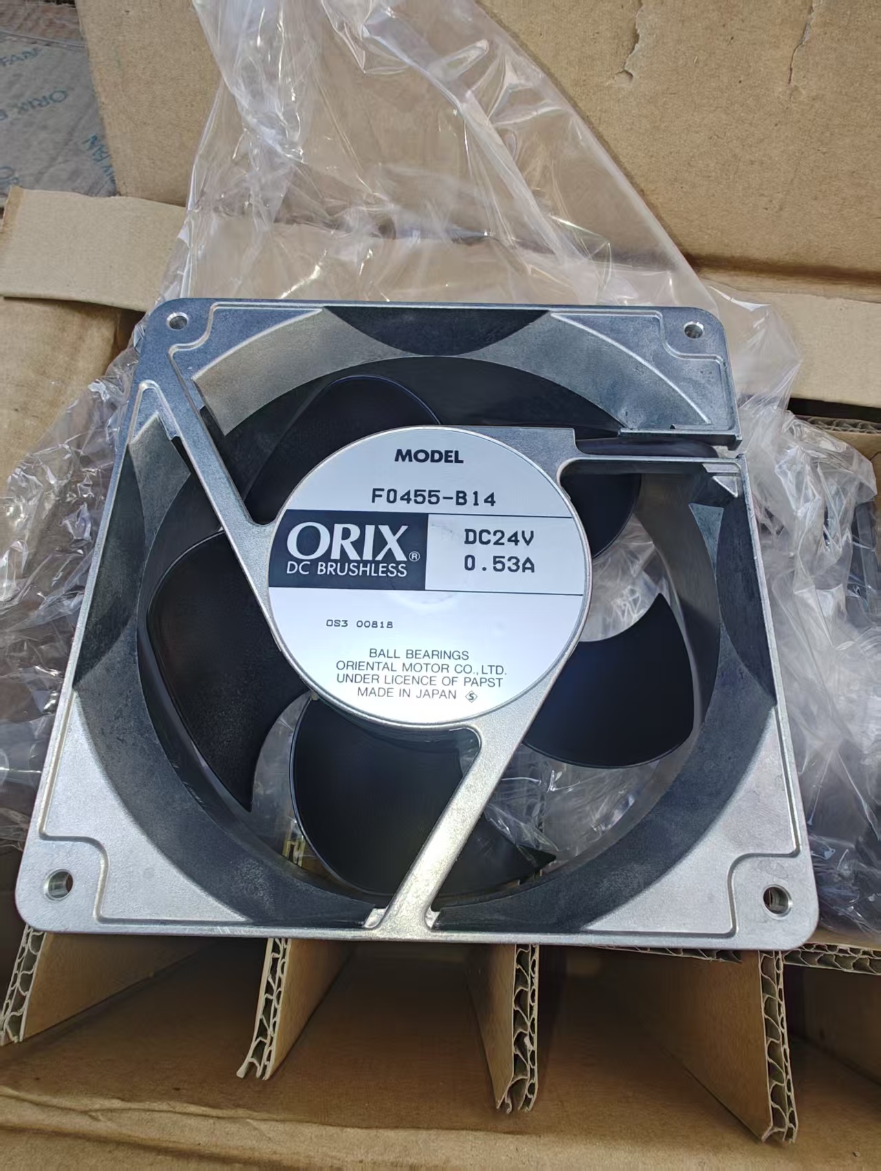 原装正品日本ORIX原装散热风扇 型号F0455-B14 DC24V电压 0.53A