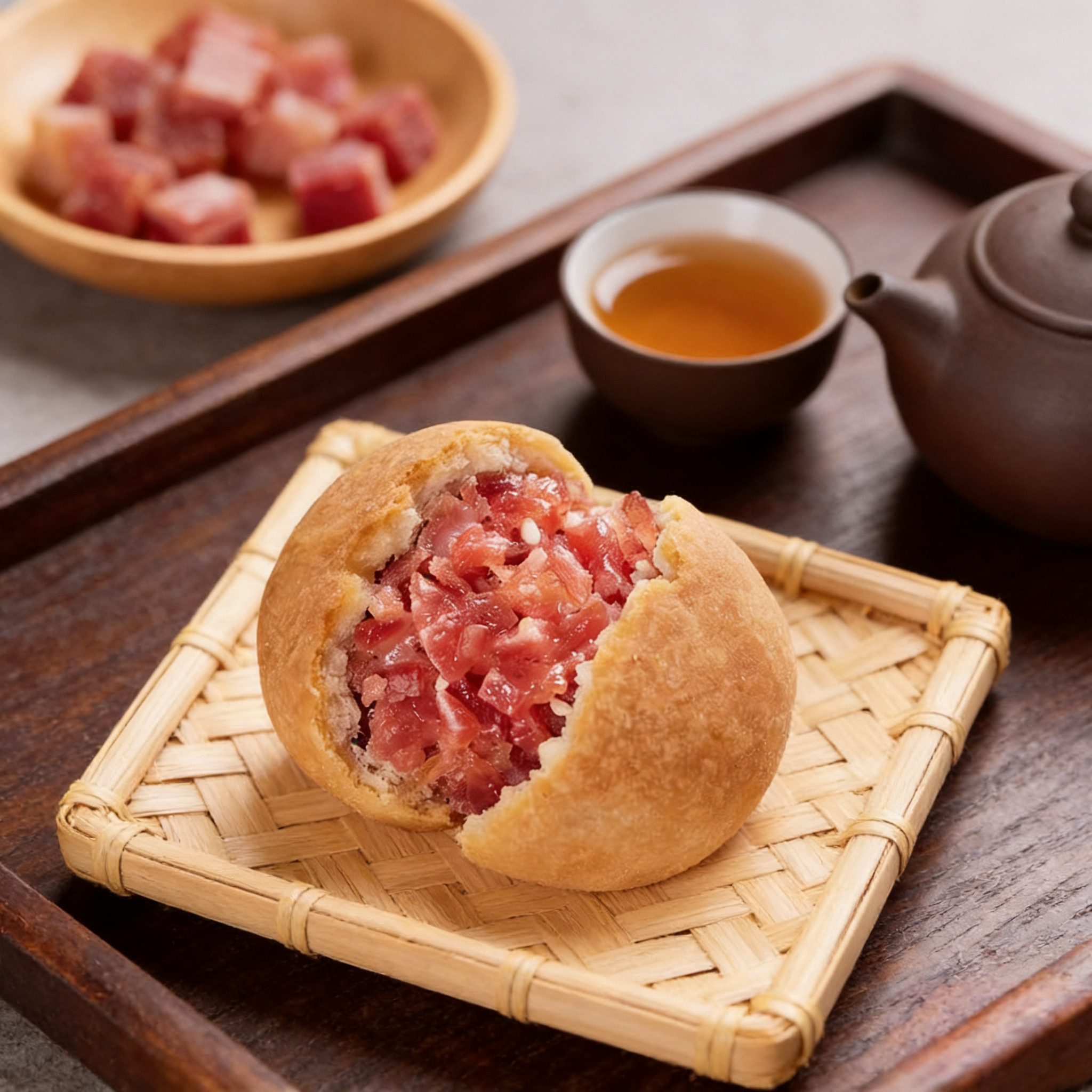 金兰世家蜂蜜云腿月饼小饼滇式酥皮火腿饼糕点散装多口味云南特产