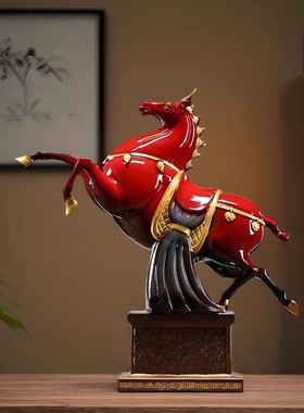 2026将军马唐马摆件陶瓷家居工艺品办公室书房客厅装饰品创意