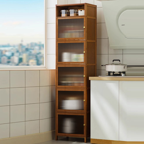 带门防潮储物柜客厅厨房置物架