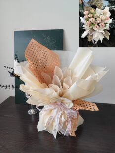 尖尖角花束包装纸花艺包装半成品花束花壳花束外包装diy空包装