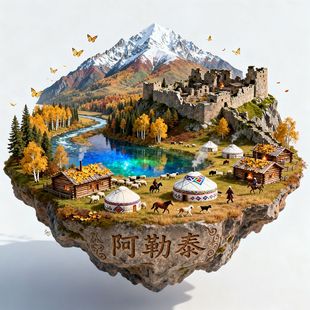 【新疆阿勒泰】金属浮雕立体冰箱贴旅游景点景区文创创意伴手礼物