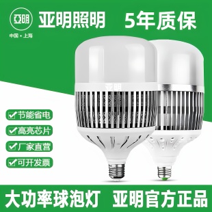 上海亚明超亮灯泡led节能灯螺口e27工厂车间50w100w150W200w灯泡