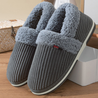保暖包脚跟棉拖鞋男款冬季包跟加厚底家居家用室内带后跟棉鞋女士