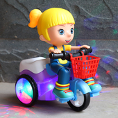 抖音网红特技三轮车0 1一2岁有声会动儿童宝宝男女孩电动跳舞玩具