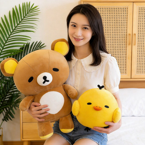轻松熊毛绒玩具可爱床上坐姿慵懒瞌睡熊女生抱抱公仔玩偶布娃娃萌