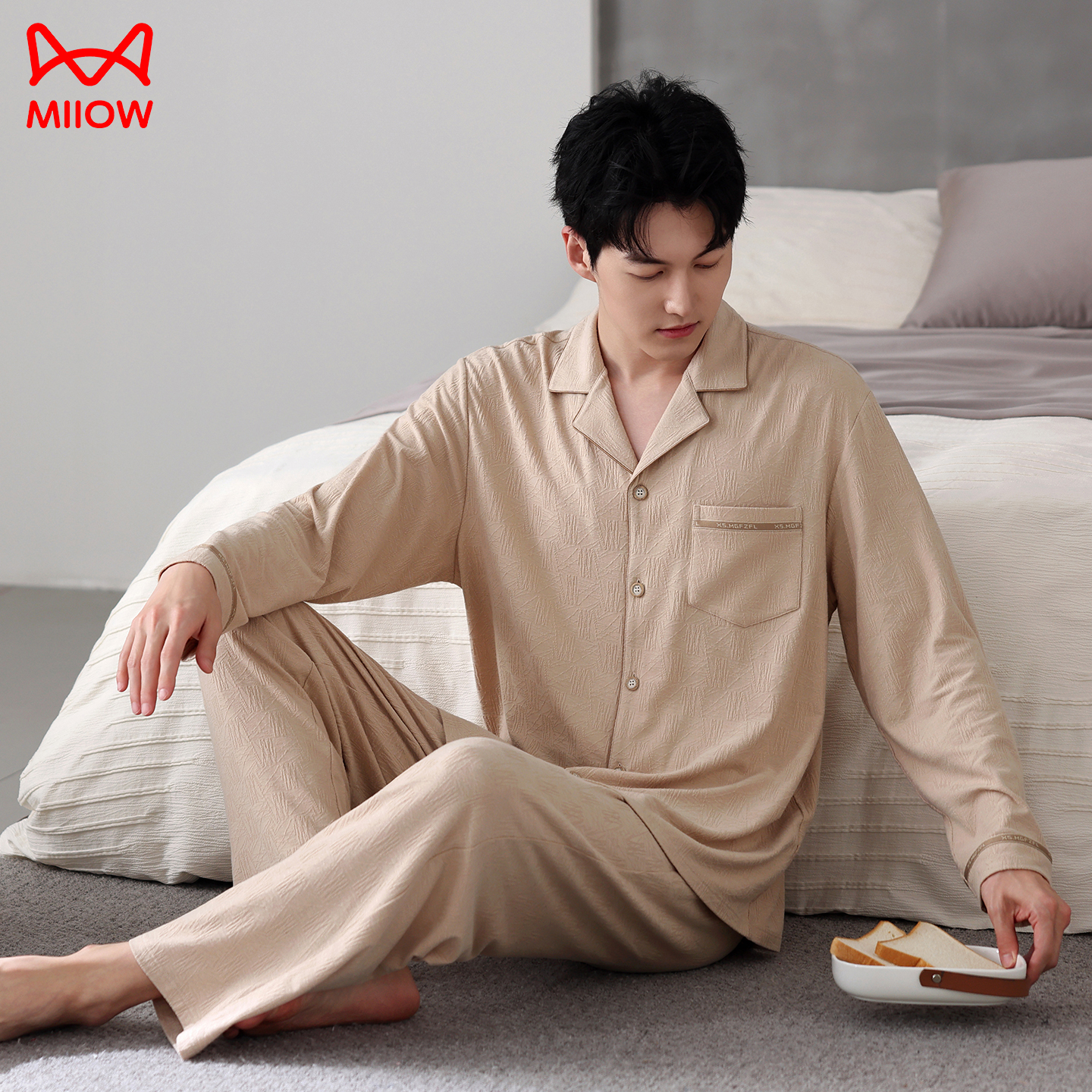 猫人纯棉睡衣舒适亲肤