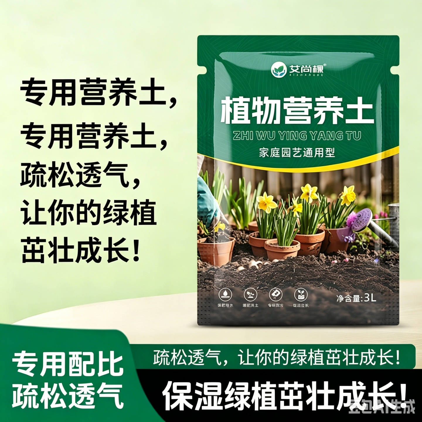 有机泥炭营养土家用通用型庭院绿植栽种土改良土壤疏松发根养花土